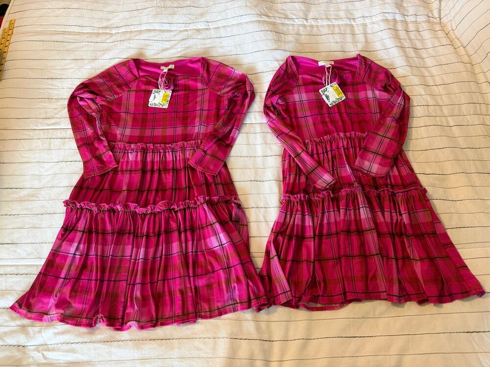 Chelsea & Violet | 2 Pink Plaid Formal Dresses - Girls Size 10-14